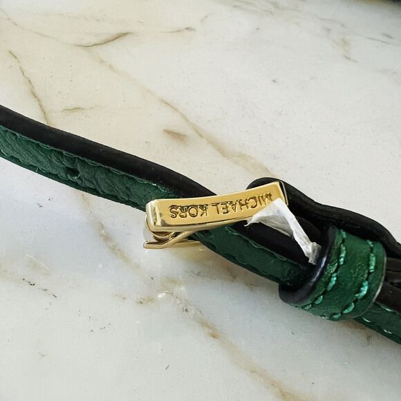 MICHAEL KORS Hamilton Traveler Gooseberry Leather Small Messenger Crossbody Bag - Picture 9 of 11